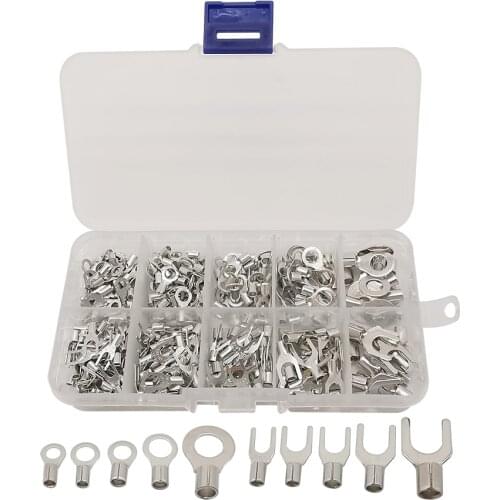 320Pcs/Box Metal Crimp Terminal Connector OT/UT Terminals Assortment Kit Brass Nose Wiring Crimp Terminals
