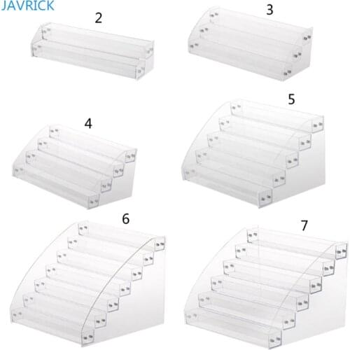 2-7 Tiers Clear Acrylic Liquid Pigment Bottles Storage Box Organizers Lipstick Jewelry Display Holder Nail Polish Rack