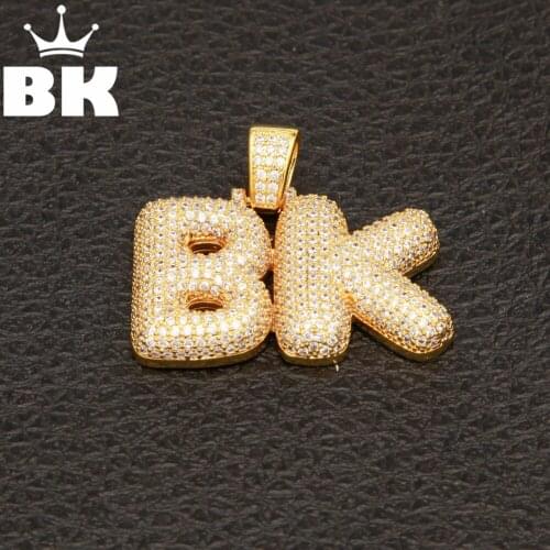 OEM LINK Custom Name Bubble Capital Letter Pendant Necklace 2pcs-7pcs letter