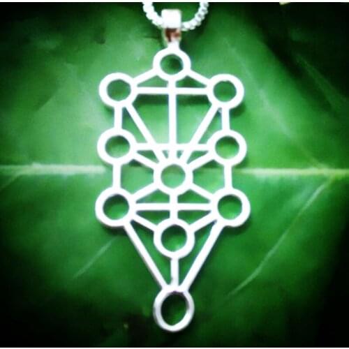 New Sephirot II (Kaballah Tree of life) Silver plated necklaces & pendants With 45 cm box chain for women necklace Jewellery