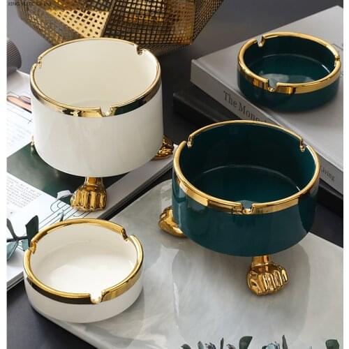 Ashtray Creative Ceramic Ashtray Living Room Phnom Penh Cylindrical Ashtray Decoration Bar Office Household Simple Ashtray