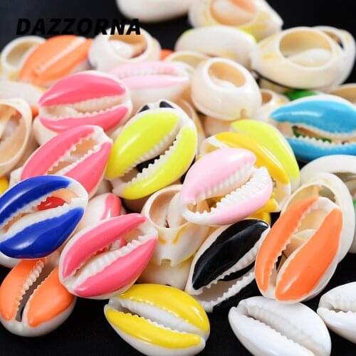 Colorful Oval Shape Drop Oil Natural Shell Beads 10Pcs Loose Spacer Beads DIY Jewelry Making Necklace Bracelet Accessories