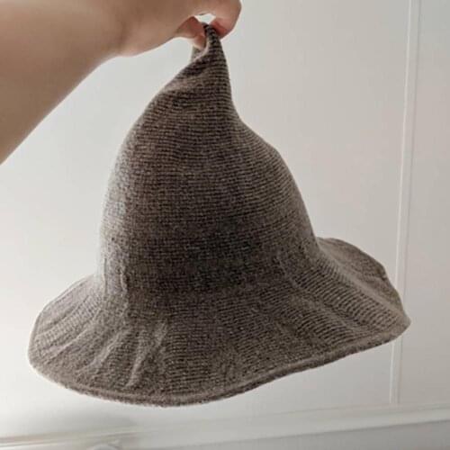 Halloween witch hat Mens and Womens wool Knit Hat Fashion Solid Hat Diversified along the Hat Girlfriend Gifts