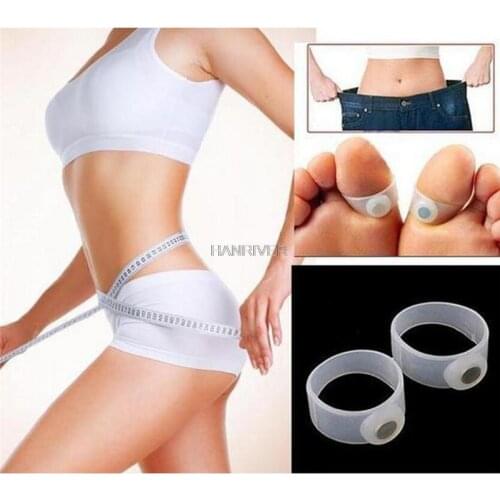 4pcs/pair Slimming Lose Weight Care Tool Silicone Magnetic Massage Foot Toe Rings