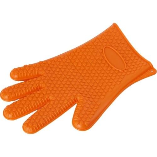 Heat Resistant Silicone Oven Glove Thick Cooking BBQ Grill Glove Oven Mitt Baking Glove Kitchen Barbecue Glove Kitchen Gadgets