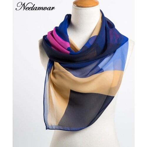 New 2019 womens spring fashion chiffon scarf geometric thin shawl in Autumn and Summer women shawl girls bufanda