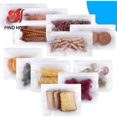 1/3/5Pcs Reusable Silicone Food Storage Bags Containers Leakproof Seal Sandwich Snack Lunch Food Fruit Fresh Bag