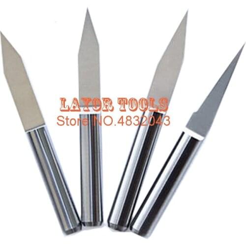 10pcs 20-90 angle V Shape Flat Bottom Knife CNC wood PCB cutting machine bit tools 3.175/4/6mm for engraving router