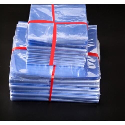 100pcs/lot 20sizes PVC Heat Shrink Wrap storage Bag Retail Seal Packing Bag Clear Plastic Polybag Gift Cosmetics Packaging Pouch
