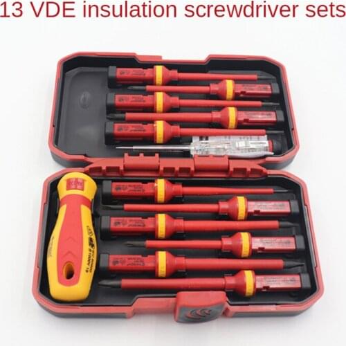 13pc Dual Use Insulated Electrician Screwdriver Power Tool Fully Insulated High Voltage Screwdriver Tool Kit
