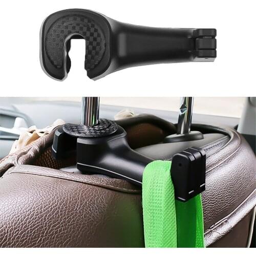 2 IN 1 Adjustable Car Headrest Hooks Mobile Stand Car Phone Holder Fastener Seat Back Hanger Clips For Bag Handbag Houseware