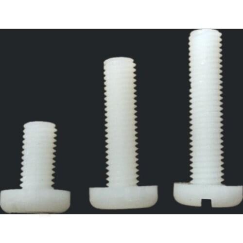 20pcs M4 Environmental green plastic screw one-word round head nylon screws insulated pen head bolt bolts 6mm-30mm