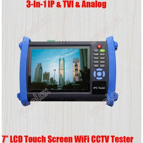 3-In-1 IP TVI CVBS Analog Camera HD CCTV Tester 7 Inch LCD Touch Screen WiFi Wireless ONVIF PoE TDR Optic Power Multimeter