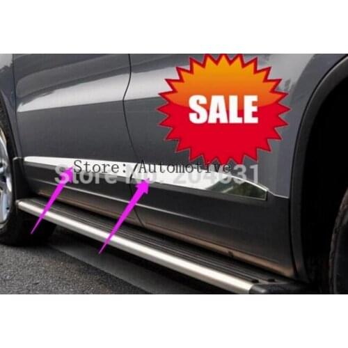 High quality for Volkswagon for VW Tiguan 2009-2015 Stainless Steel Side Door Molding Trim body trim 4 Pcs