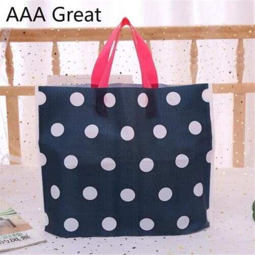 48Pcs/Lot Gift Bags With Handles Boutique Carrier Shopping Bags Plastic Pouches Shopping Gift Package Bag Dots Christmas Present
