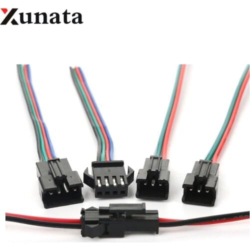5pairs 2 3 4 5 pin SM Male & female jst Connector 2PIN 3pin 4pin 5pin Wire cable pigtail Plug Free shipping