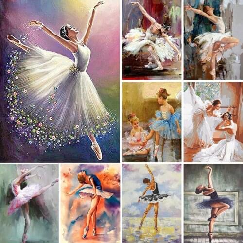 5D DIY Diamond Painting Ballet Woman Cross Stitch Kit Full Drill Embroidery Portrait Mosaic Art Picture of Rhinestones Deor Gift