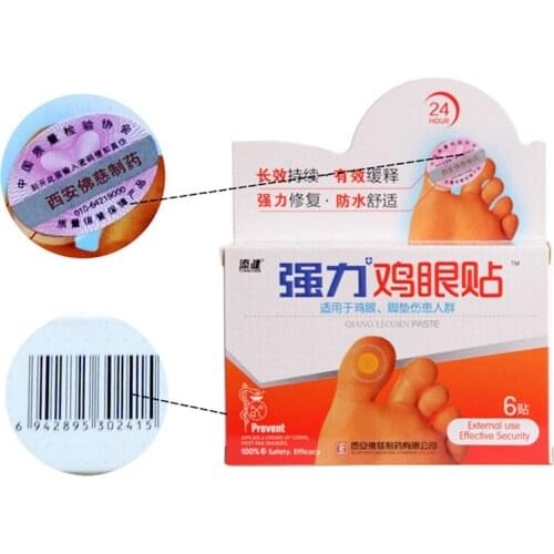 6 Pcs Medical Calluses Plantar Warts Thorn Plaster Removal Pain Relief Patch Feet Corn Removal can CSV
