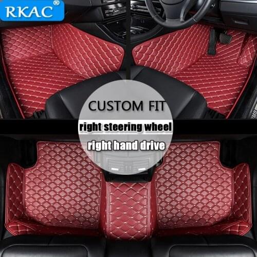 RKAC For right hand drive Custom car floor mats for Mercedes Benz E class GLA GLE S500 GLK A160 180 B200 c200 c300 car