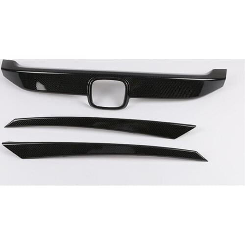 ABS Car Styling Front Hood Bonnet Grille Grill Trim Cover for Honda Civic 2016-2020 10Th