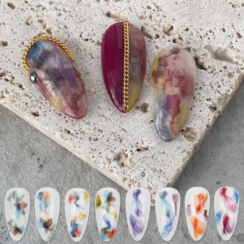 [Beautizon] Marbling Effect Nail Sticker Marble Effect Nail Decals 3D Nail Art Sticker water decal DIYVdecorations