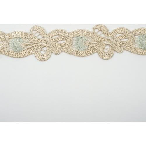 Cusack 3 meter Embroidered Flower Lace Ribbon Trims for Home Textiles Sofa Curtain Trimmings Garment Applique