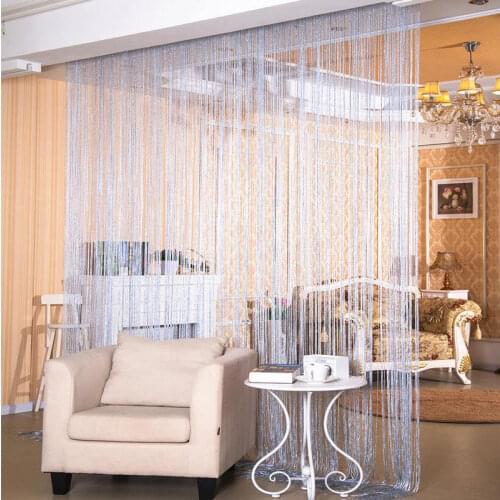 2.9x2.9m Modern Living Room Curtains Thread Curtains String Curtain Door Bead Sheer Curtains for Window Bedroom Cortinas Salon