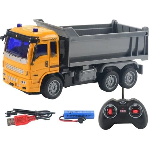 2021 New RC Trucks Mini Remote Control Bulldozer 1:30 4CH Plastic Engineering Car Dump Crane Excavator Electric Vehicle Toys