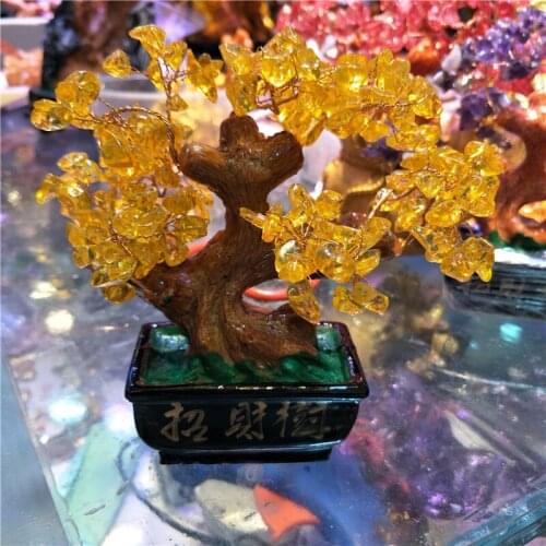 Stones and crystals citrine quartz crystal gem amethyst crystal stone money tree for holiday gift money wealth bay wedding dec