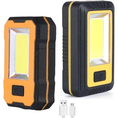 1500lm COB XPE LED Pocket Emergency Flashlight 3600mAh USB Work Light 180° Inspection Lamp Red Warning Strobe Camping Latern