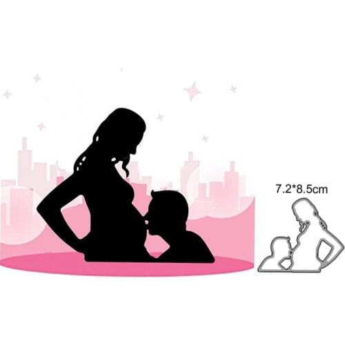 Pregnant mother Craft Metal Cutting Die for scrapbook Album Paper Card Craft Embossing die cuts