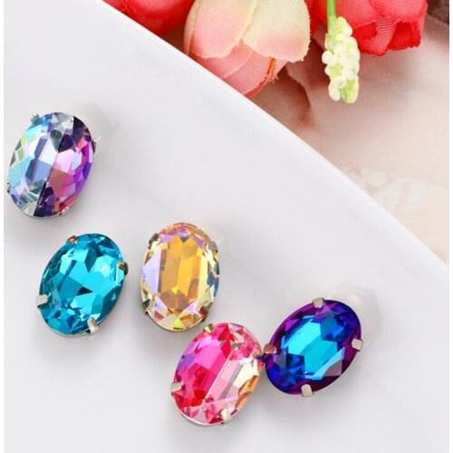 Fashion Hollow Oval Crystal Shoes Decorations 20 Pieces/Lot
