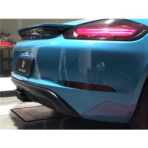 Suitable for Round Blaened Hole Tail Throat in Modification Square Mouth of Porsche 718 Cayman Boxster