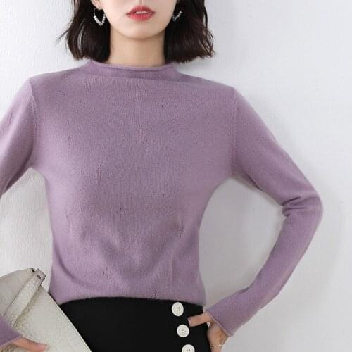 2020 Winter Autumn crimping Oneck Sweaters for Women 6Colors Soft Warm Pullovers Female Long sleeve Standard Jumpers