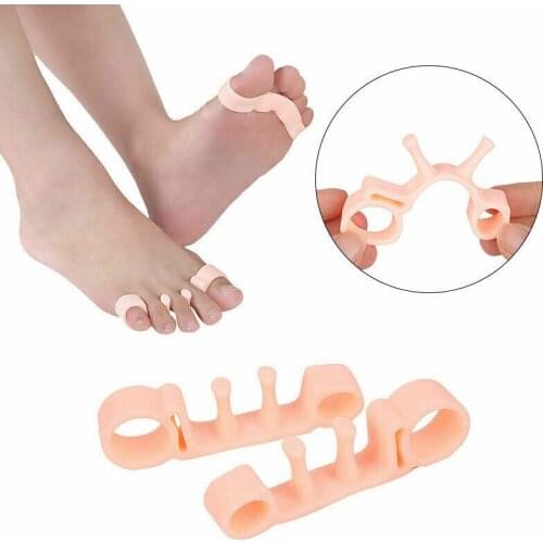 1 Pair Toe Separators Gel Bunion Corrector Elastic Straighteners Hallux Valgus Bunion Foot Finger Splitter Foot Care Tools