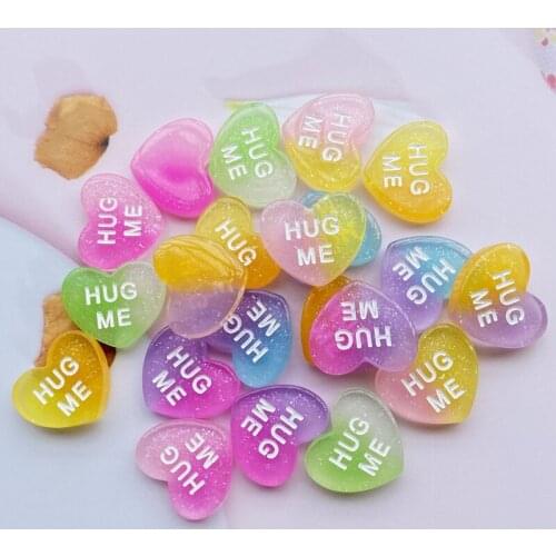 10/20Pcs Kawaii Cute Colorful peach heart Flat back Cabochons Scrapbooking DIY Jewelry Craft Decoration Accessories F05