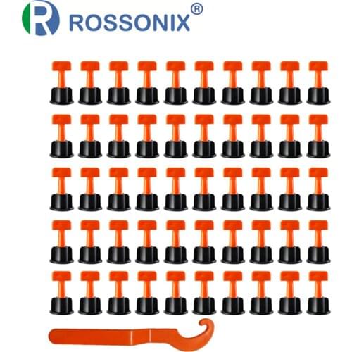 50 Pcs Reusable Tile Leveling System Wall Floor Tile Leveler Spacers with Wrench Tile Laying Anti Lippage Construction Tools