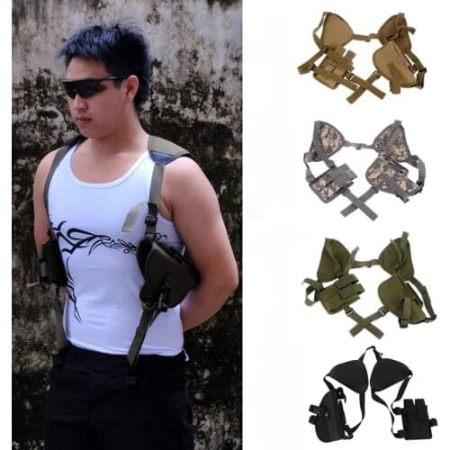 Left Right Hand Tactical Nylon Gun Holster Universal Pistol Gun Carry Pouch Concealed Shoulder Holster Glock 17 Gun