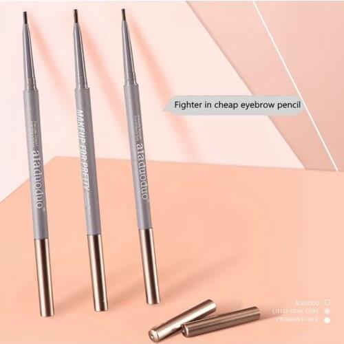 Misty Velvet Slim Eyebrow Pencil Waterproof Natural Makeup Tools Brown Long-lasting Fine Eyebrow brush and pencil cosmetics