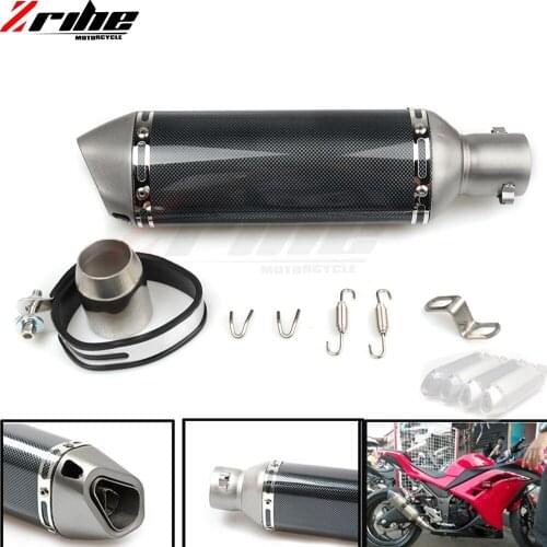 Motorcycle Exhaust Universal Muffler Motorbike 51mm Inlet Exhaust for Suzuki TL1000R SV1000 GSF600 BANDIT GSF1250 SFV650 GLADIUS