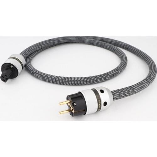 High Qaulity 5N Copper SCHUKO Power Cable EUR power plug hifi power cord cable for DVD CD AMP P104+DW45