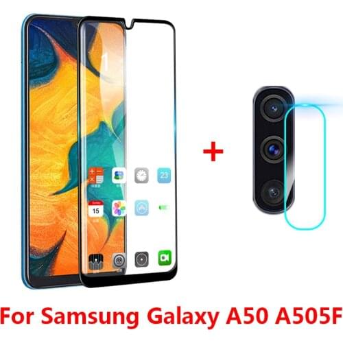2-in-1 Back Camera Lens Tempered Glass For Samsung Galaxy A50 A 50 Screen Protector Glass For Samsung A50 A505F A70 A30 A20 Film
