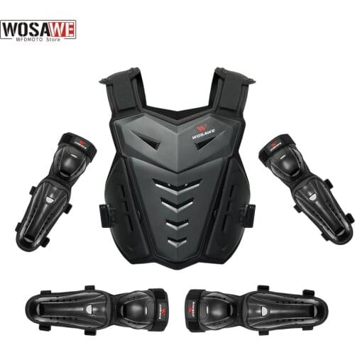WOSAWE Body Protectors Full Body Protection Vest Armor Motorcycle Jacket Back Chest Spine Protective Gear Knee and Elbow Guard
