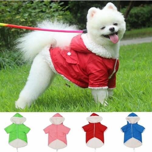 Winter Dog Jacket Puppy Dog Clothes Pet Outfits Dog Plush Coat Jeans Costume Chihuahua Poodle Bichon Pet Clothing