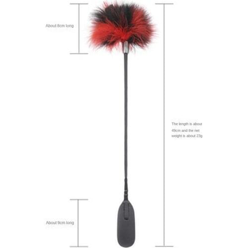 1Pcs Dual Use Flirt Tickle Feather PU Leather Spanking Paddle Slap Flwhip on Butt SM Sex Adult Game Toy for Women Man Couple