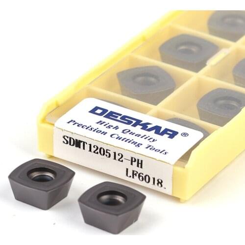 10Pc SDMT120512-PH LF6018 SDMT150512 CNC Lathe Carbide insert Fast Forward Give Turning Tool Cutting Milling Blade High Quality
