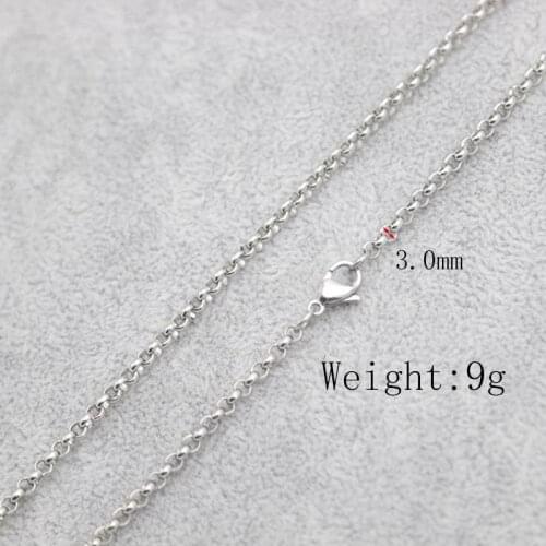 10pcs New Arrive 316 Stainless Steel 24inch 3mm rolo necklace Chains for living glass lockets & oil Diffuser Locket