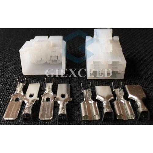 2 Sets 4 Pin DJ7042A-6.3-11 DJ7042A-6.3-21 6.3 Series Female And Male Electric Plug Automotive Sensor Connector