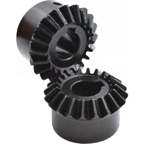 2PCS,1:1 Bevel Gear Modulus 1, 20 Teeth With 6/8 Inner Hole, 90 Degree Bevel Gear Spiral Bevel Gears