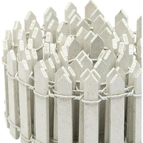 2 Pieces Wood Fence Plant Potted Landscape Decor Accessories Miniature Terrarium Mini Barrier DIY Garden Kit